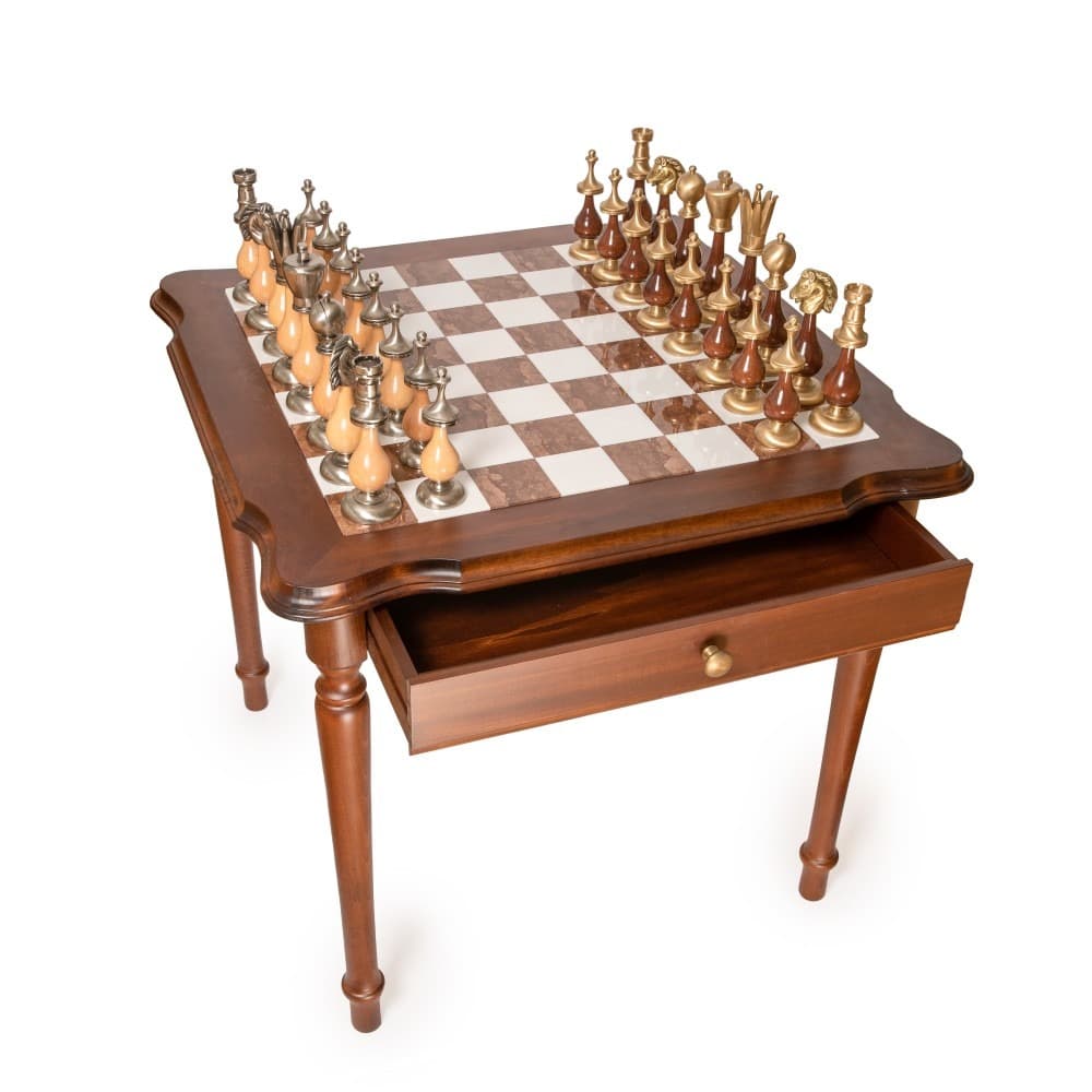 ajedrez de mármol 20×20cm - Comprar Jogos de mesa antigos no
