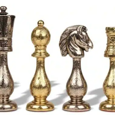 Juego de ajedrez metálico de estilo árabe