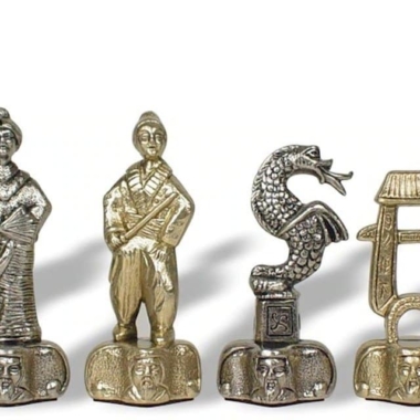 Juego de Ajedrez en Metal Samurai