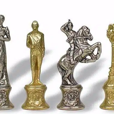 Juego de ajedrez metálico "Napoleón