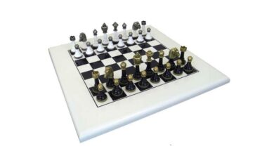 Tablero de ajedrez de madera lacada 