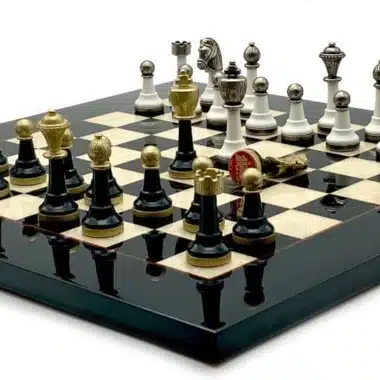 Alternative view of Tablero de ajedrez de madera de arce Staunton Design IV y juego de ajedrez de madera y metal
