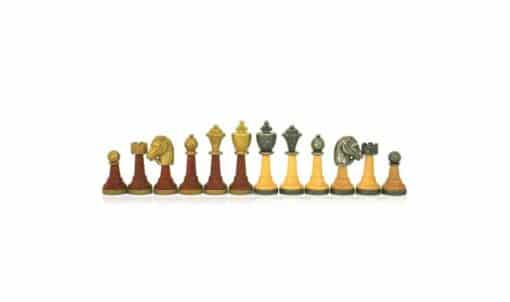 Juego de ajedrez de madera y metal macizo "Classic II