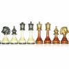 Juego de ajedrez "persa" grande de madera y latón macizo