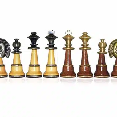 Juego de ajedrez "Staunton XL" de madera y latón