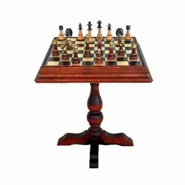 Juego de ajedrez y tablero de madera y latón "Staunton XL