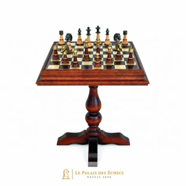 Juego de ajedrez y tablero de madera y latón "Staunton XL