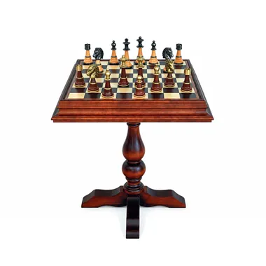 Juego de ajedrez y tablero de madera y latón "Staunton XL