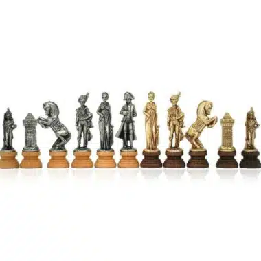 Juego de ajedrez de madera y metal "Napoleón