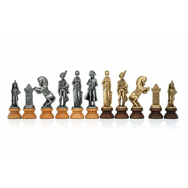 Juego de ajedrez de madera y metal "Napoleón