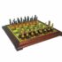 Juego de ajedrez "Romans vs Barbarians M&B" en madera maciza Efecto latón y Juego de ajedrez en metal y madera maciza