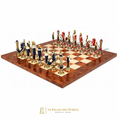 Set Renaissance II: tablero de madera y piezas metálicas pintadas, vista general