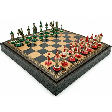 Set Camelot Rey Arturo IX completo con tablero de símil cuero y caja