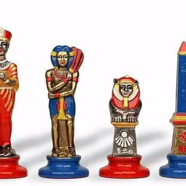 Juego de ajedrez de metal pintado a mano "Egipto