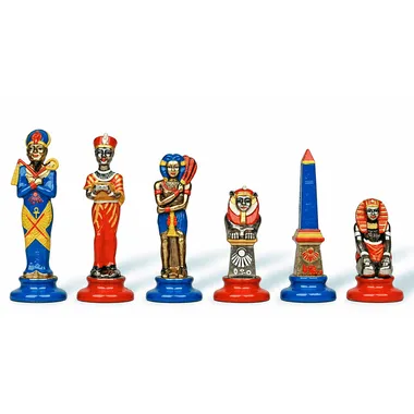 Juego de ajedrez de metal pintado a mano "Egipto