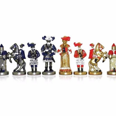 Alternative view of Juego de Ajedrez de Metal Pintado a Mano Lanzichenecchi Mercenarios