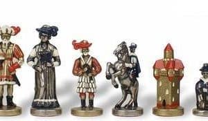 Juego de Ajedrez de Metal Pintado a Mano Lanzichenecchi Mercenarios