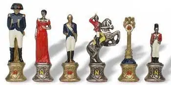 Juego de ajedrez de metal pintado a mano Napoleón