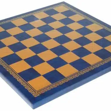 Tablero de ajedrez de polipiel azul