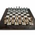 Conjunto Classic Flower 6 Tablero de Ajedrez en Raíz de Nogal y Juego de Ajedrez en Metal Chapado en Oro y Plata