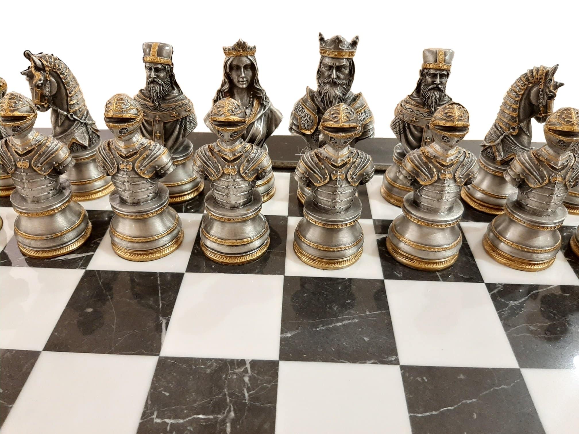 Ajedrez noble Royal juego de ajedrez de madera tablero de ajedrez a mano-azul 28x28 cm 