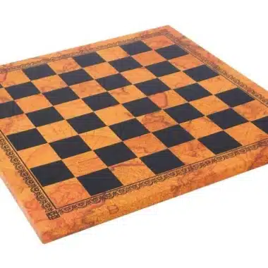 Juego de ajedrez de cuero "Camelot" y juego de ajedrez de metal sólido