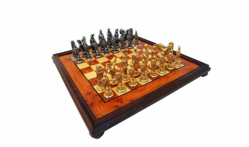 Juego de ajedrez "César" en madera de brezo y metal macizo