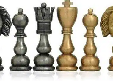 Juego de ajedrez "Oriental XL" de latón macizo