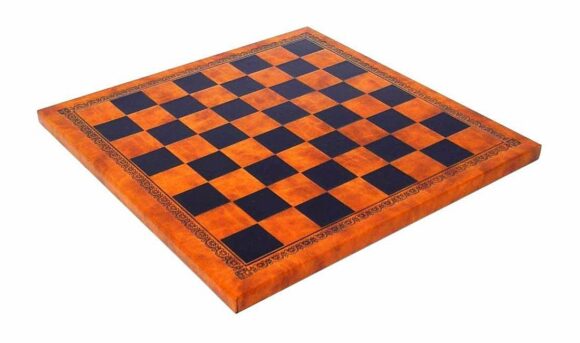 Tablero de ajedrez de cuero artificial "Camelot King Arthur IV" y juego de ajedrez de metal y madera maciza