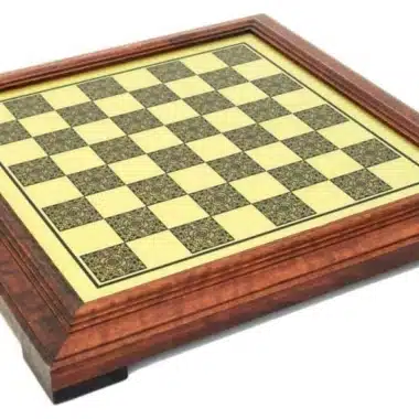 Alternative view of Tablero de ajedrez de madera maciza efecto latón