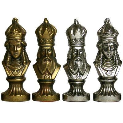 Conjunto Medieval IV Tablero de Ajedrez de Madera de Arce & Juego de Ajedrez de Metal - Imagen 7