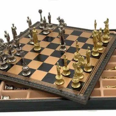 Alternative view of Juego de ajedrez de polipiel Napoleón y juego de ajedrez de metal sólido