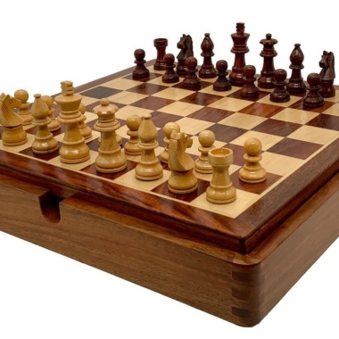 Alternative view of Conjunto Magnético de Viaje con Compartimento de Almacenamiento en Madera