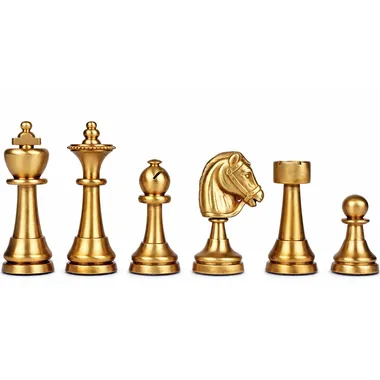Juego de ajedrez de latón macizo "Staunton