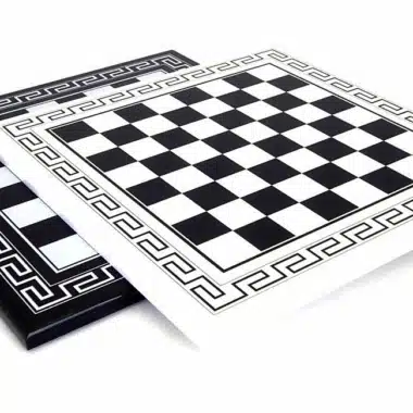 Conjunto Imperio Romano III Tablero de Ajedrez Griego en Madera Maciza Blanca & Juego de Ajedrez en Metal Macizo - Imagen 9