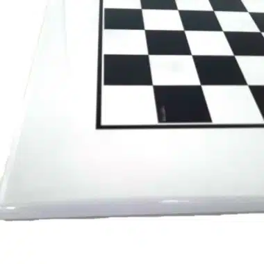 Alternative view of Gran tablero de ajedrez de madera lacado en blanco