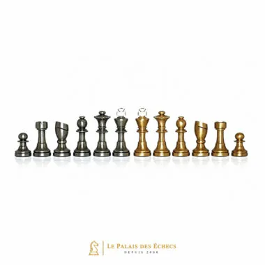 Juego de ajedrez contemporáneo de latón Staunton