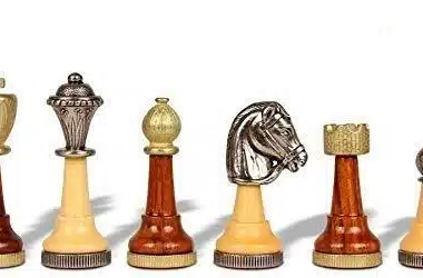 Juego de ajedrez Classic II de madera y metal macizo
