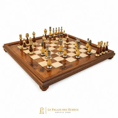 Set Arabic Style IX: tablero de ajedrez de madera y piezas Staunton madera y metal