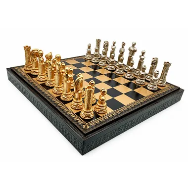 Juego Empire Romain VI, tablero completo con piezas doradas y plateadas colocadas
