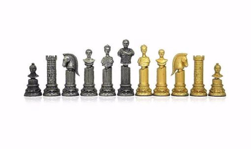 Juego de ajedrez metálico "Columna Romana