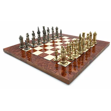 Set Camelot Rey Arturo VI sobre tablero de madera de olmo y brezo