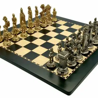 Tablero de ajedrez de madera y juego de ajedrez de metal Mary Stuart X Dark