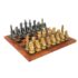 Juego de ajedrez egipcio en polipiel y juego de ajedrez de metal macizo