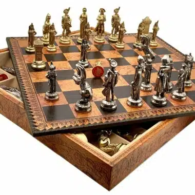 Alternative view of Gran juego de ajedrez Napoleón II con almacén y juego de ajedrez de metal