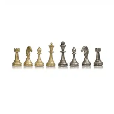 Lindo juego de ajedrez Flor XI con almacenamiento de madera de nogal y arce y juego de ajedrez de metal - Imagen 9