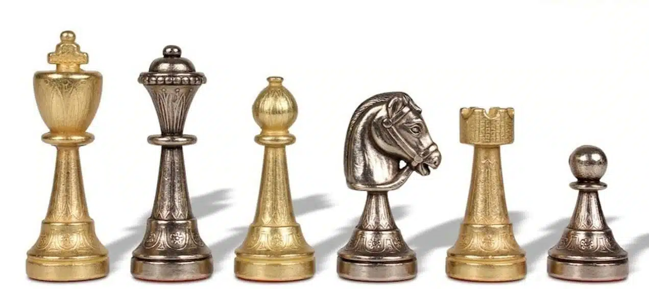 Juego de ajedrez metálico Staunton