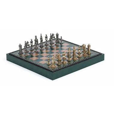 Set Camelot Rey Arturo sobre tablero verde y dorado, caja cerrada