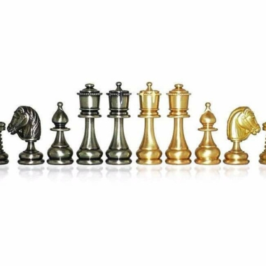 Juego de ajedrez de latón macizo 