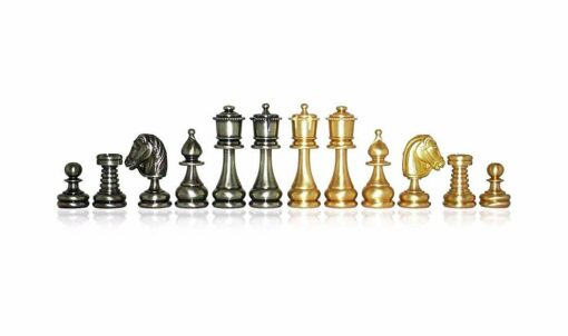 Juego de ajedrez octogonal de madera maciza con cajón de almacenamiento, tapa de alabastro y juego de ajedrez de latón